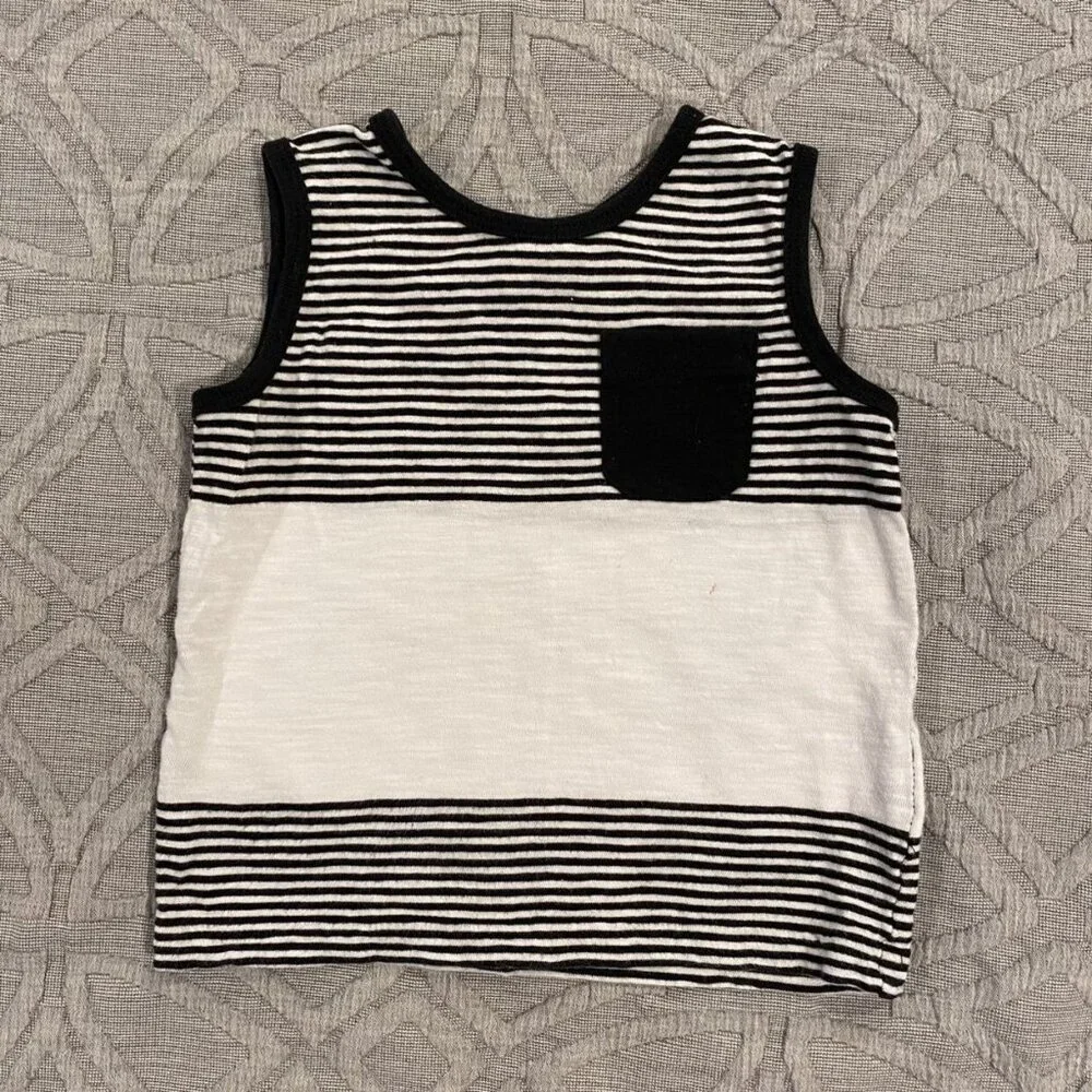 Old Navy 12-18m Striped Pocket Tank Top